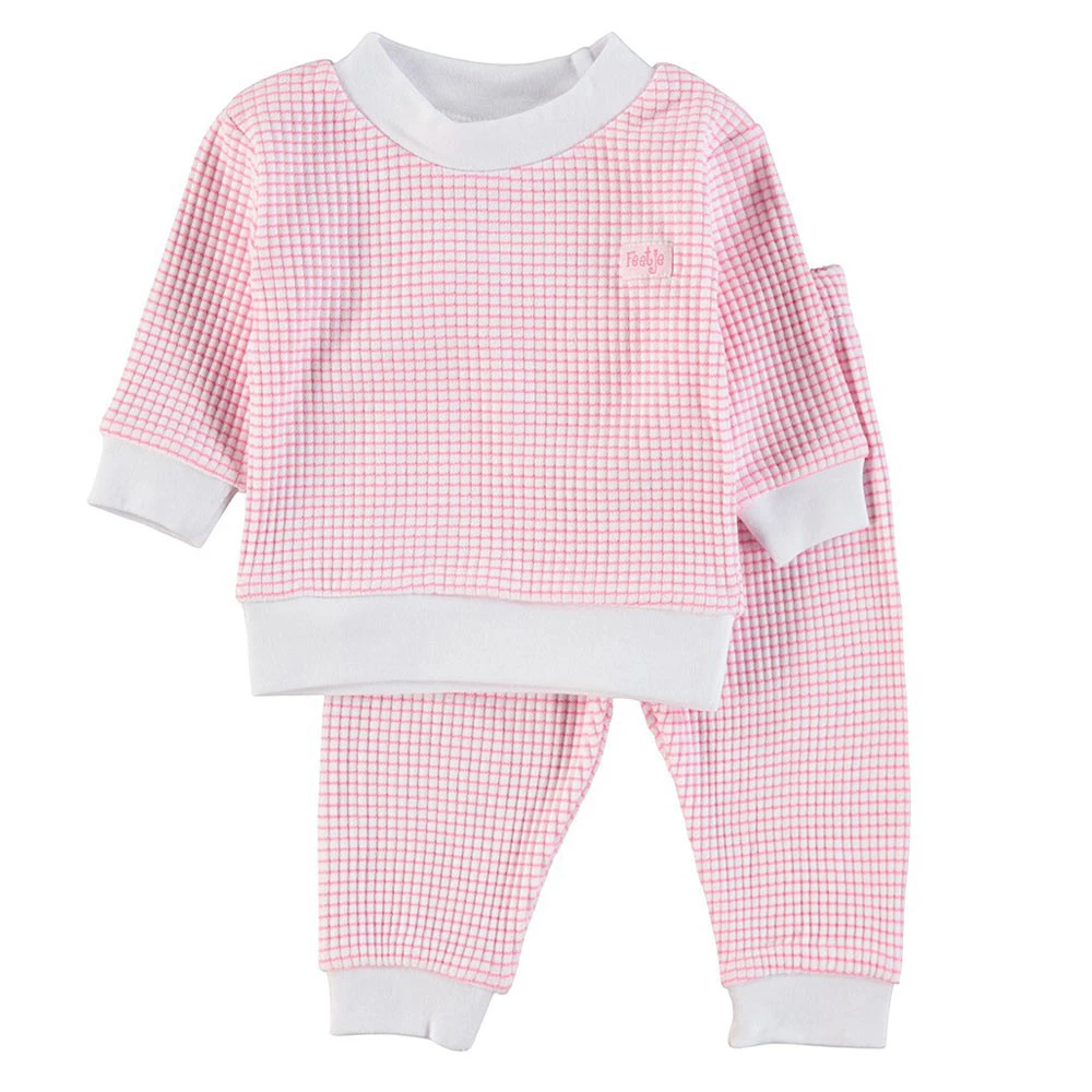 Feetje Pyjama Wafel Pink