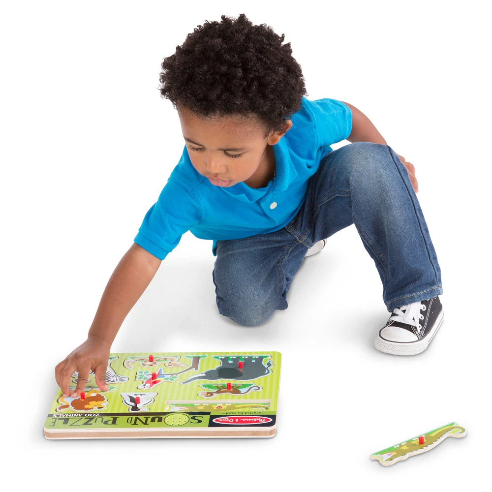Melissa & Doug Geluidenpuzzel Dierentuindieren - Afbeelding 4