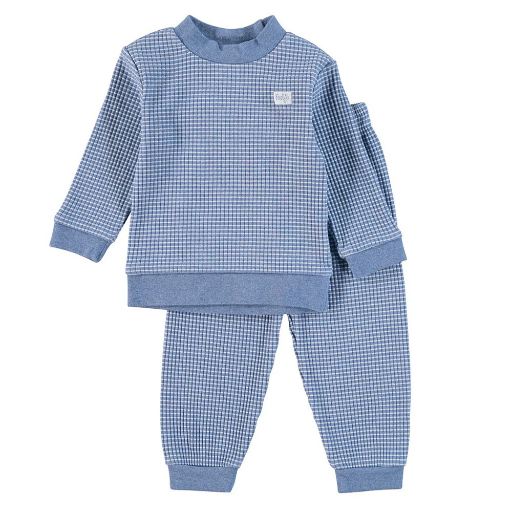 Feetje Pyjama Wafel Blue Melange