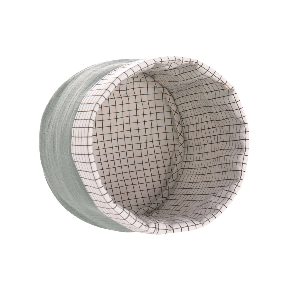 LÄSSIG Laessig Opbergmanden Set 3 Stuks Muslin Green, 100% Organisch Katoen - Afbeelding 3