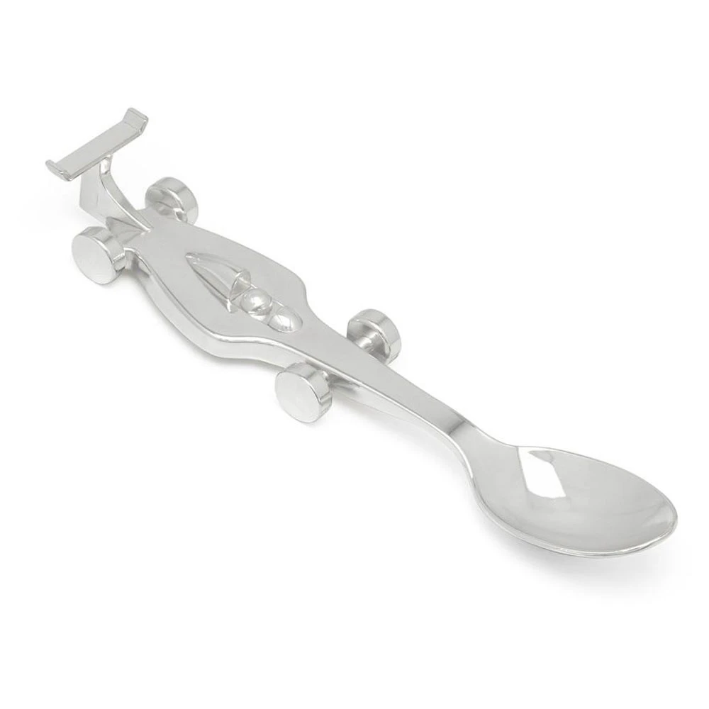 Zilverstad Lepel Raceauto Verzilverd