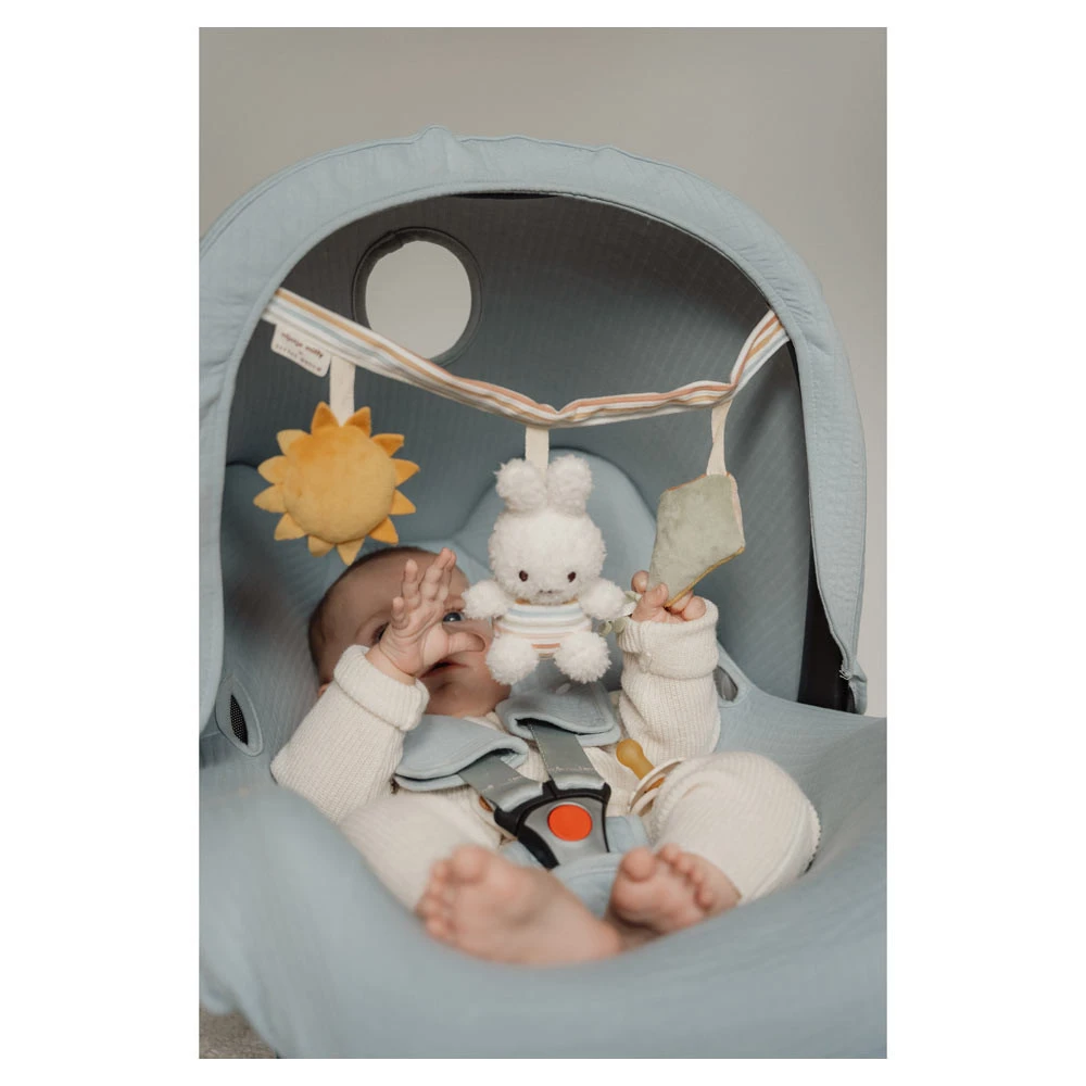 Nijntje X Little Dutch Vintage Sunny Stripes Autostoelspeeltje - Afbeelding 3