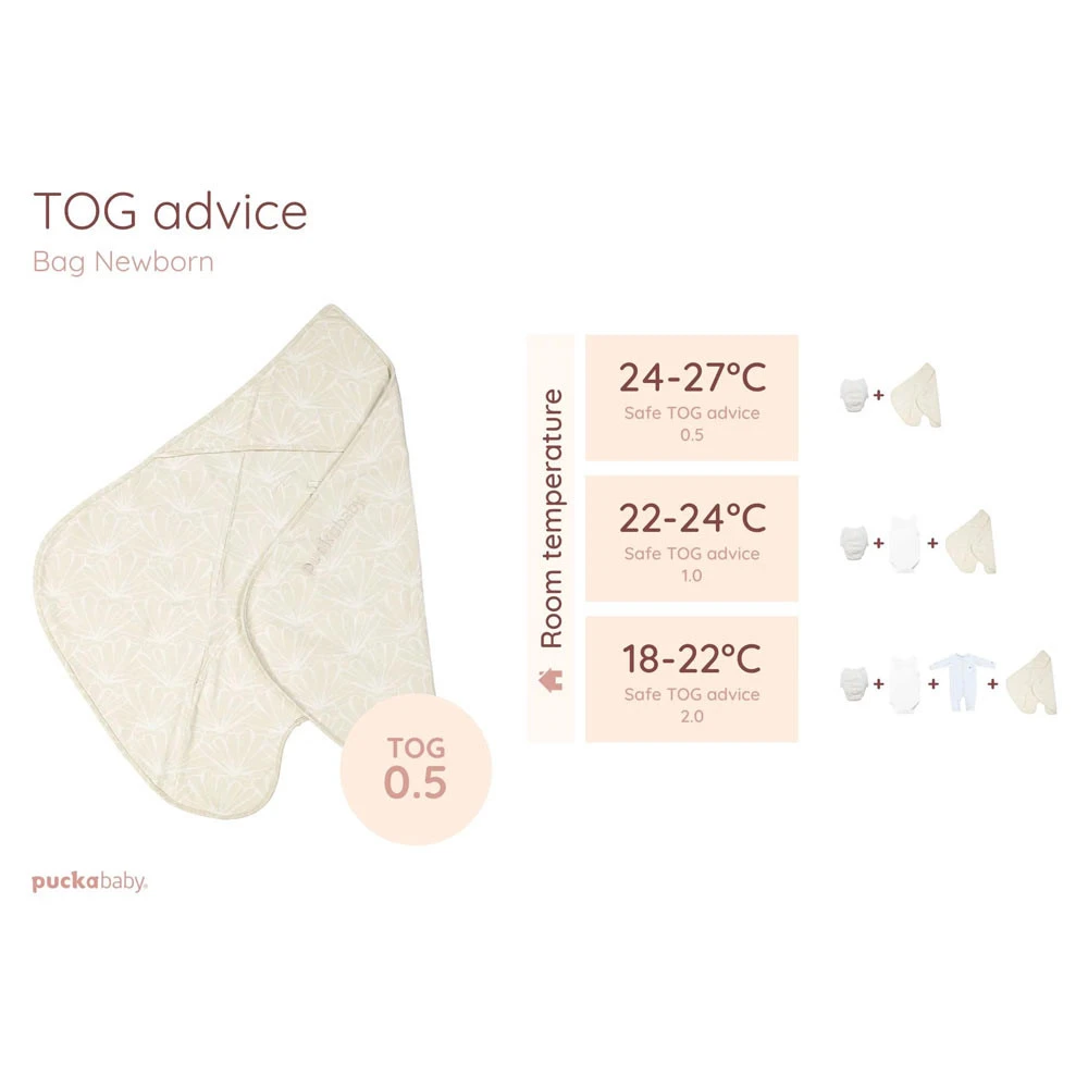 Puckababy The Gogo Newborn Cotton Seashell Sand - Afbeelding 4