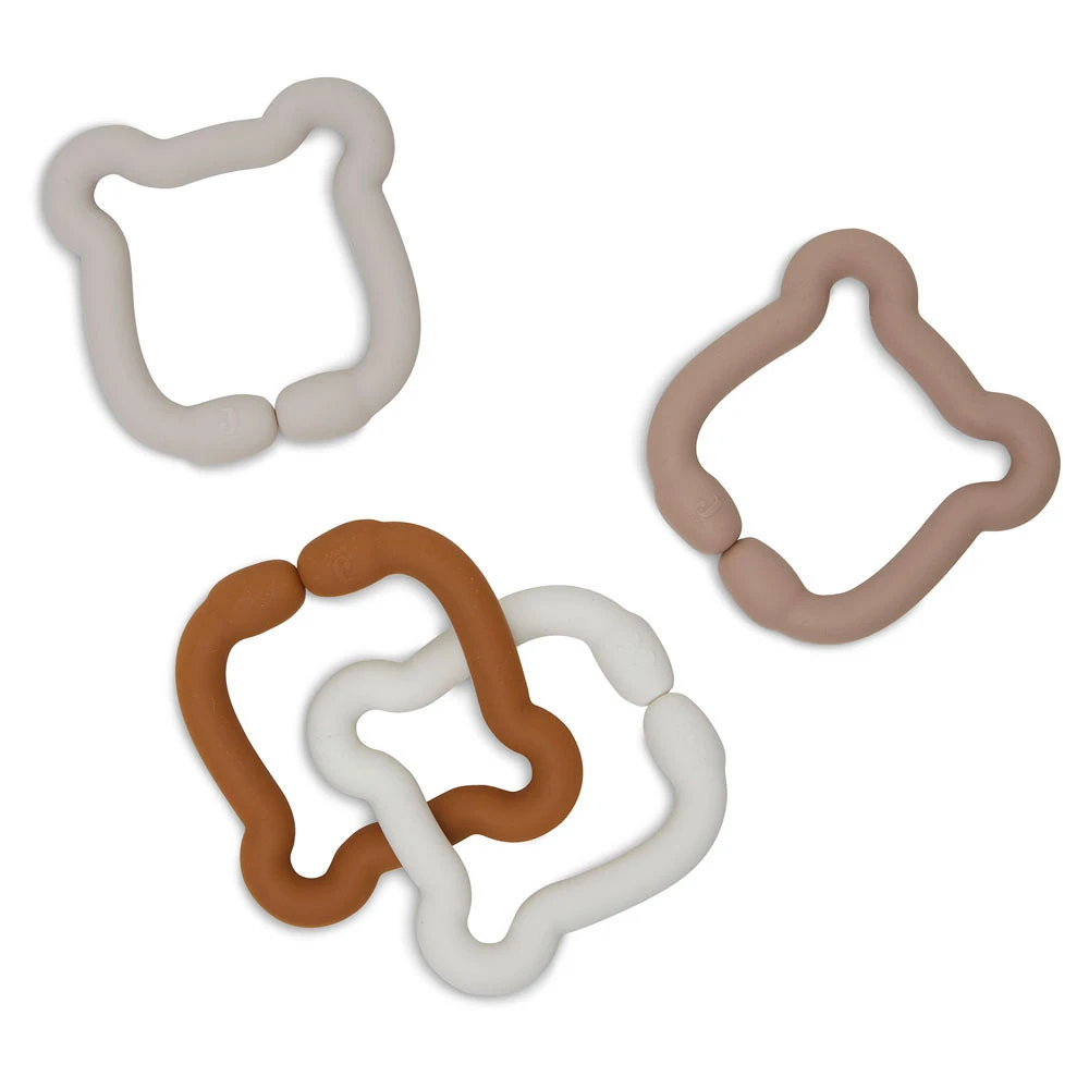 Jollein Speelgoed Ringen Silicone 20x7x1cm Teddy Bear - Afbeelding 4