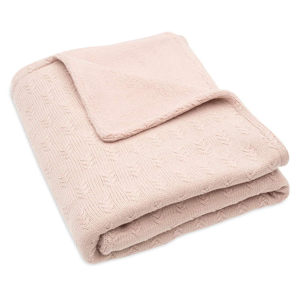 Jollein Ledikantdeken 100x150cm Grain Knit Wild Rose Velvet - Afbeelding 3