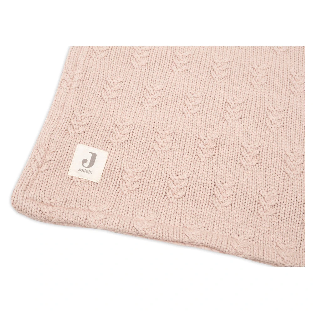 Jollein Ledikantdeken 100x150cm Grain Knit Wild Rose Velvet - Afbeelding 4