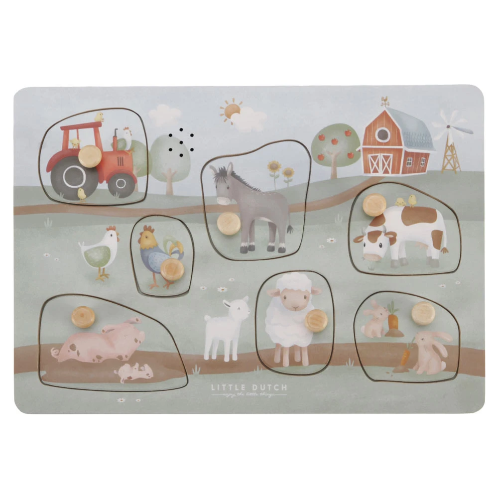 Little Dutch Geluidenpuzzel Little Farm FSC