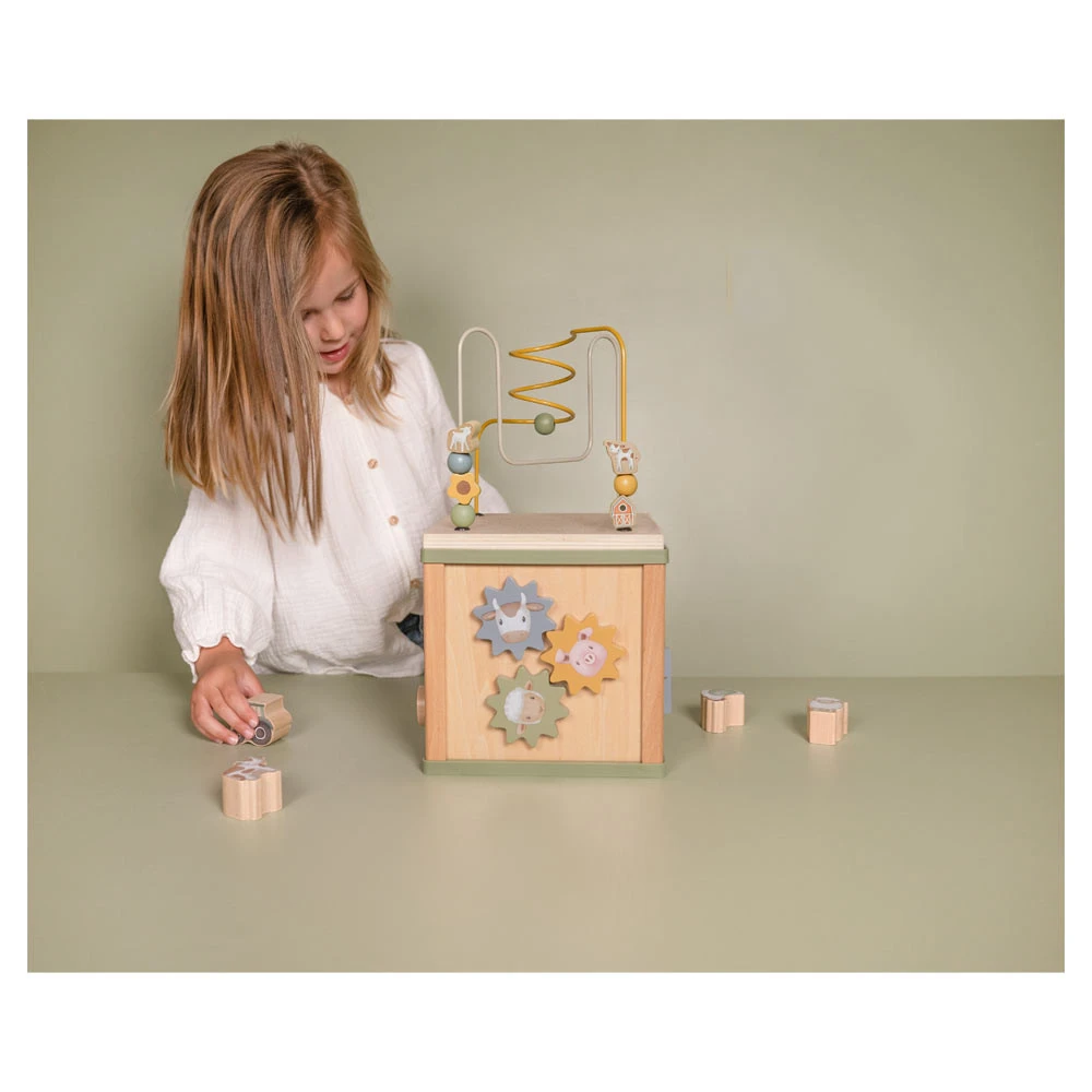 Little Dutch Activiteitenkubus Little Farm FSC - Afbeelding 4