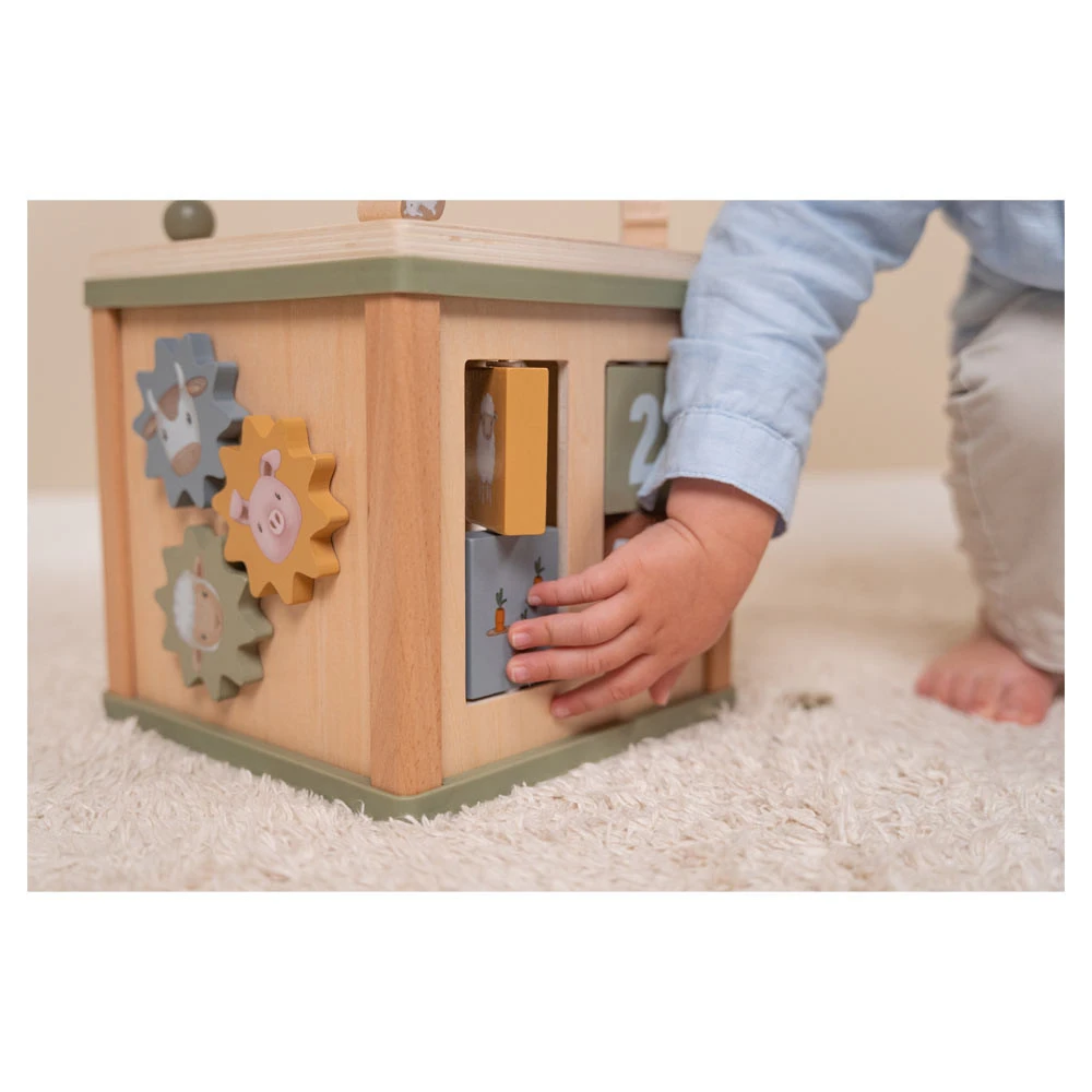Little Dutch Activiteitenkubus Little Farm FSC - Afbeelding 5