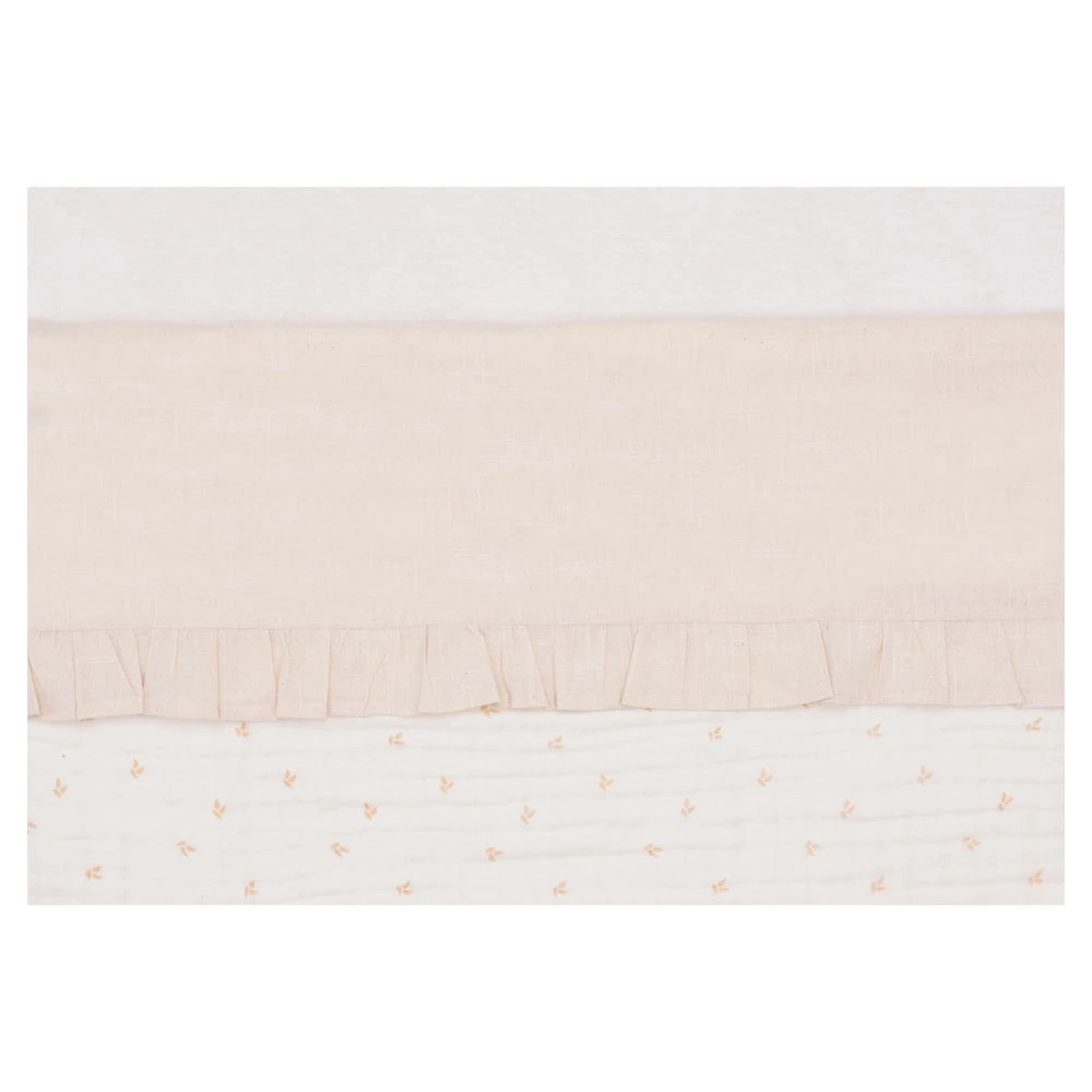 Jollein Ledikantlaken 120 X 150 Cm Ruffle Natural - Afbeelding 2