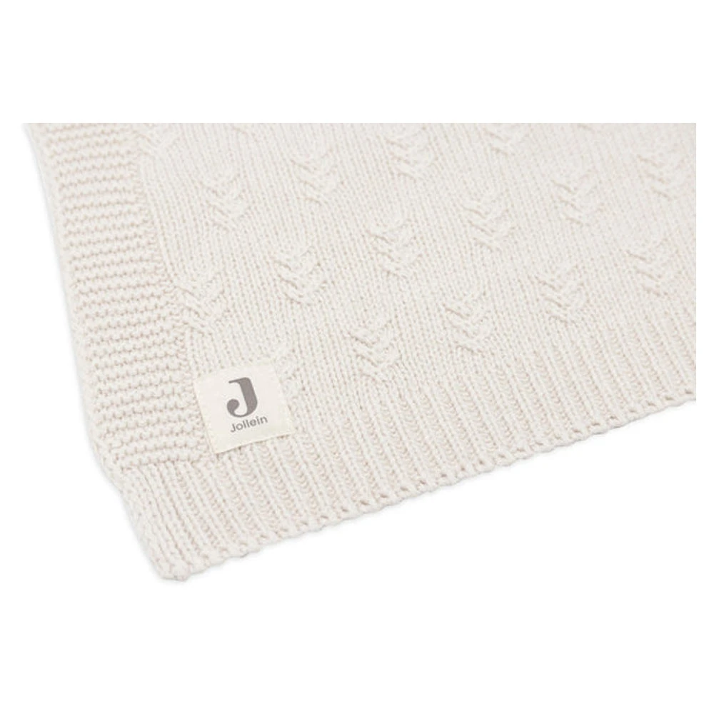 Jollein Wiegdeken 75 X 100 Cm Grain Knit Oatmeal - Afbeelding 2