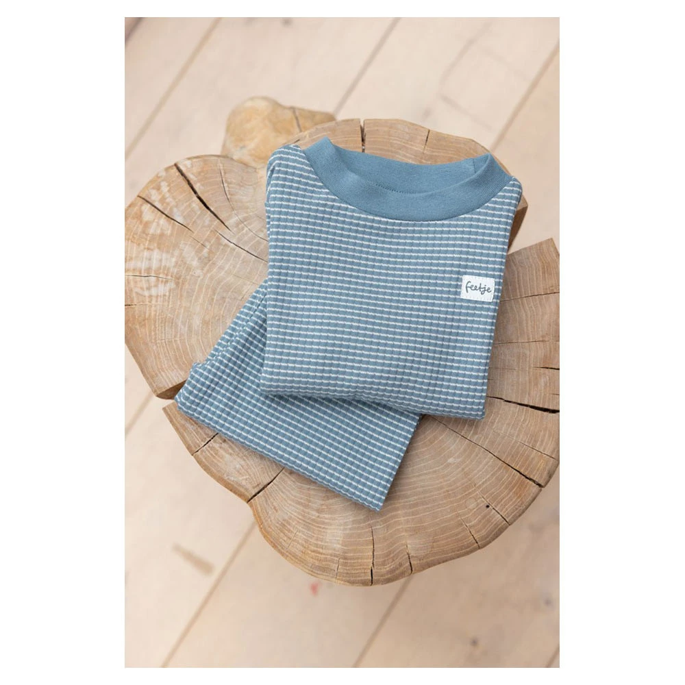 Feetje Pyjama Wafel IJsblauw - Afbeelding 3