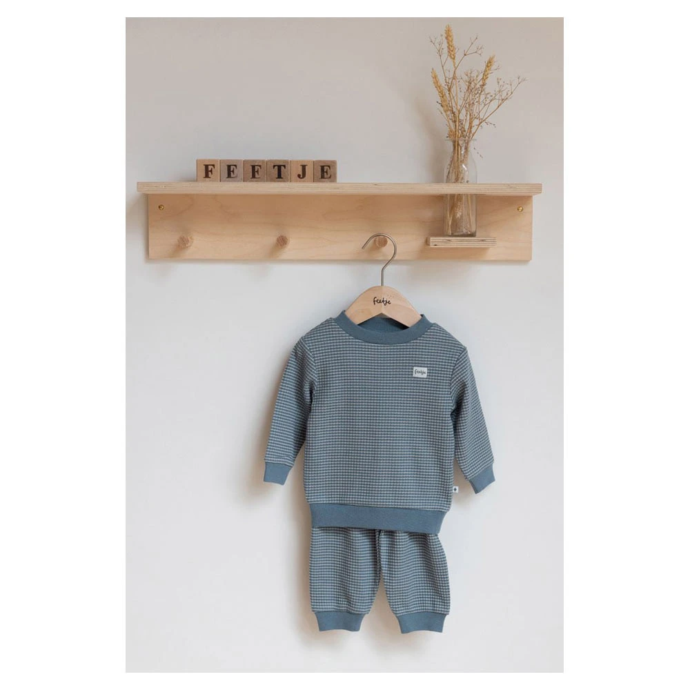Feetje Pyjama Wafel IJsblauw - Afbeelding 4